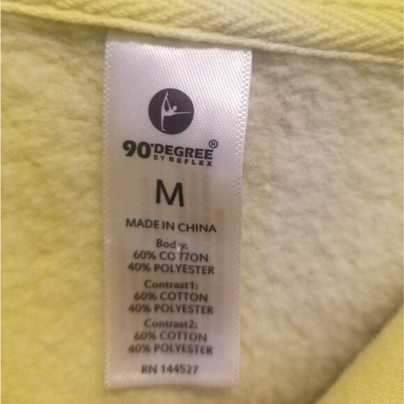 90 Degree Kid's Yellow Hoodie Sweatshirt Size M - Picture 6 of 6